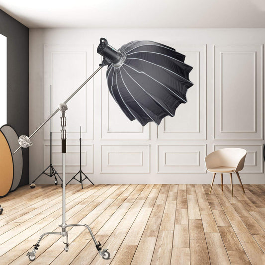 EACHSHOT C Stand 2 Packs mit Taschen Metall Max 8,5ft/260cm 2 Stück Grip Head für Godox AD400 Pro AD600 Pro AD600BM Aputure 120D 300D II für Fotografie Studio Video