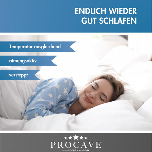 PROCAVE Seitenschläferkissen Top Cool - Kissen lang - atmungsaktives Schlafkissen - Kissen für Seitenschläfer - Body Pillow waschbar - Komfortkissen gegen Rückenschmerzen - Made in Germany - 40x145cm