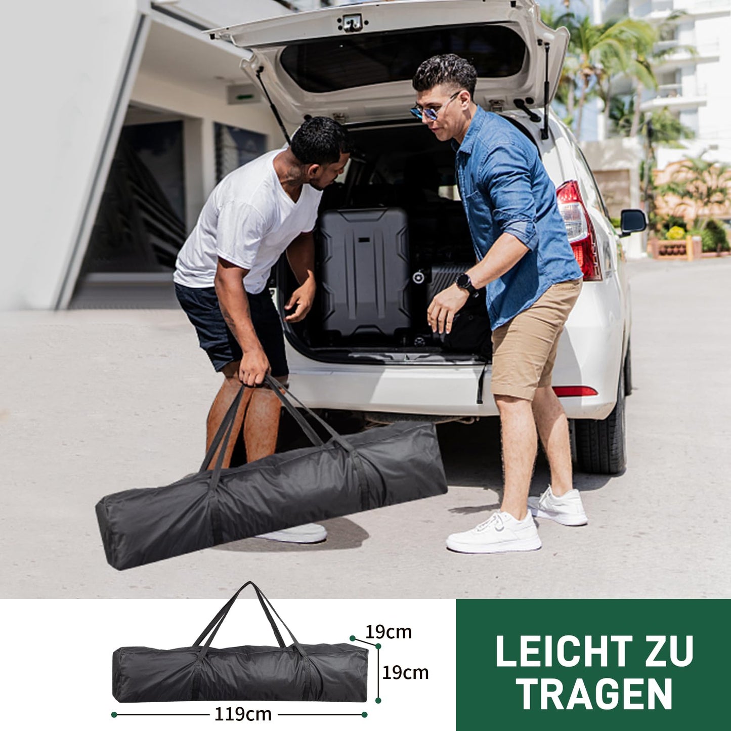 LEADZM 2x2m Pavillon,Pop-up,Winddicht,Wasserdicht,Faltpavillon,UV Schutz 50+,Höhenverstellbar,mit 4 Seitenteilen,für Outdoor, Garten, Party, Camping,Dunkelgrau