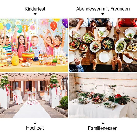 Longing Home Tischdeckenrolle, 1.18 × 25M, Weiß, Einweg Vlies Stoffähnlich Tischdecke Rolle, Meterware Tischtuchrolle, Geeignet Für Geburtstag, Party, Deko