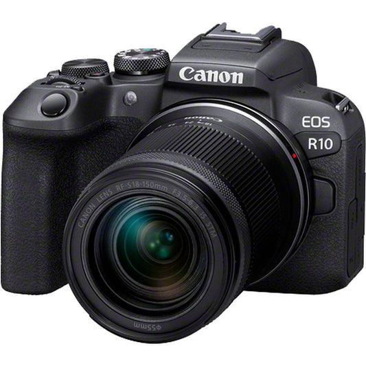 Canon EOS R10 Kamera spiegellose Camera + RF-S 18-150mm F4.5-6.3 is STM Objektiv (Hybridkamera, DSLR Upgrade, 15 B/s, 4K Videos, Dual Pixel CMOS AF II Fokussystem, WLAN) schwarz