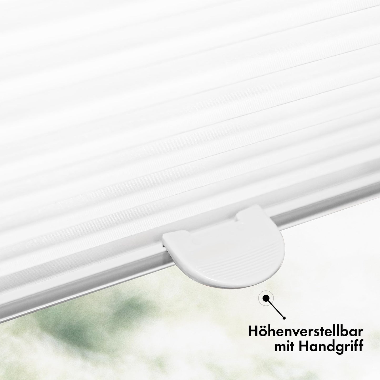 Sonello Plissee Klemmfix ohne Bohren 80cm x 100cm Weiß Faltrollo Plisseerollo Jalousie für Tür & Fenster Blickdicht Sichtschutz Sonnenschutz Fertifplissee Rollo