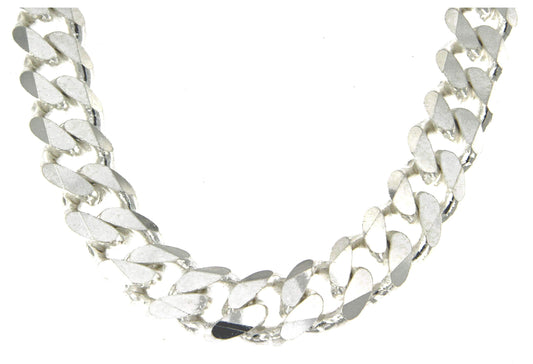 Original italienische Panzerkette 925 Silber 17mm 75 cm Silberkette Halskette Damen Herren Schmuck ab Fabrik tendenze Italy D-G17-75