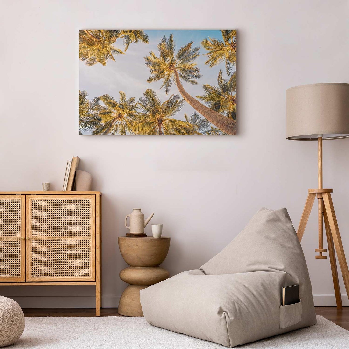 murando - Wandbilder Summer Vibes 60x40 cm 1 tlg Wand Deko Leinwand Bilder Groß Wanddeko Wohnzimmer Schlafzimmer Kunstdrucke Feiertage Sommerlandschaft Sommer Blauer Himmel Natur b-B-10458-b-a
