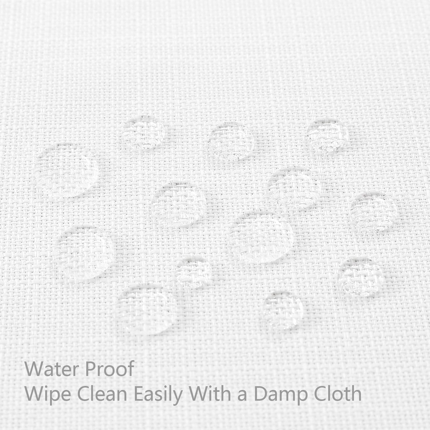 smiry Leinenoptik Tischdecke Abwaschbar Lotuseffekt Eckig 100 x 140 cm Tischtuch Leinendecke Wasserabweisend Tafeldecke Tischwäsche Fleckschutz, Weiß