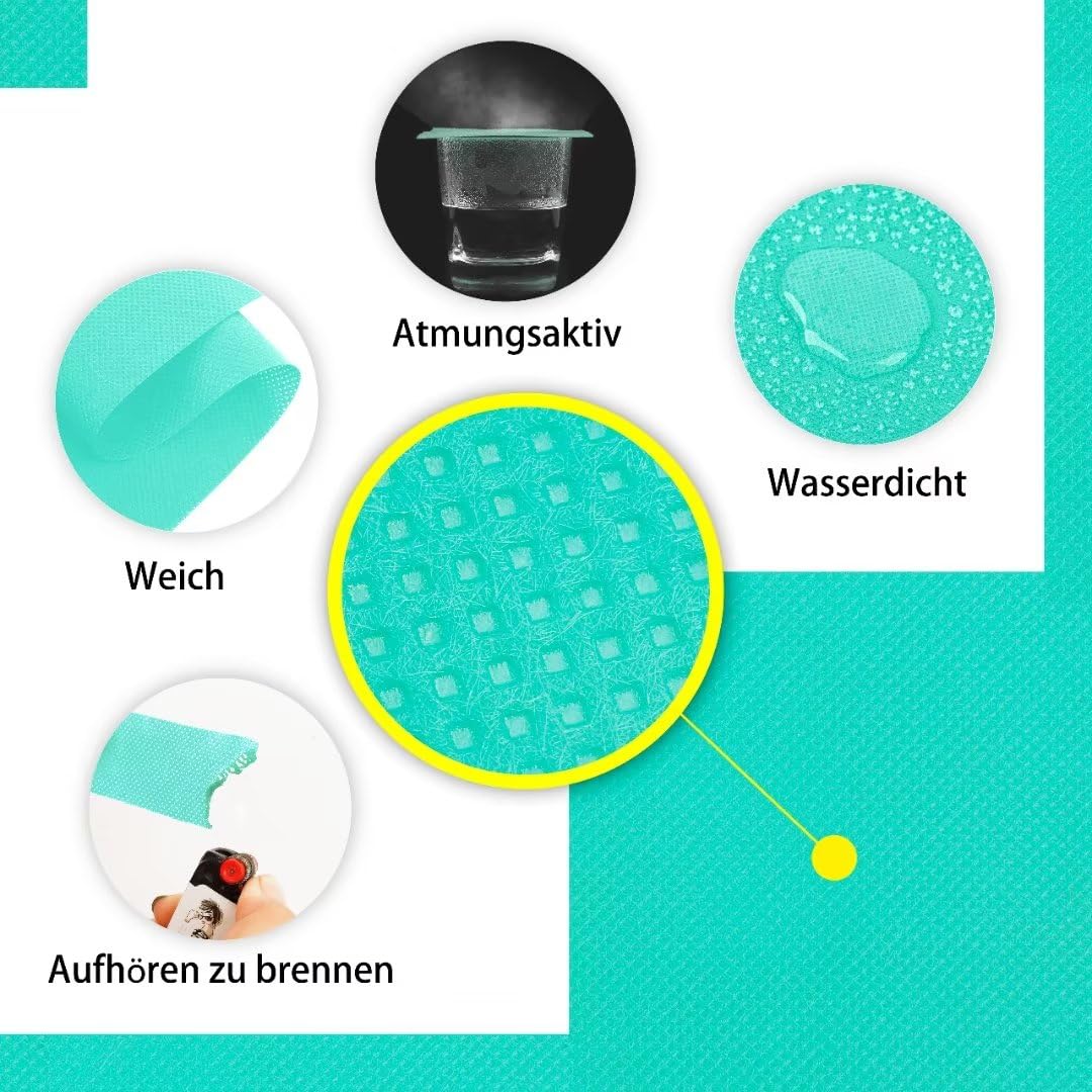 Longing Home Tischdeckenrolle, 1.18 × 45M, Türkis, Einweg Vlies Stoffähnlich Tischdecke Rolle, Meterware Tischtuchrolle, Geeignet Für Geburtstag, Party, Deko