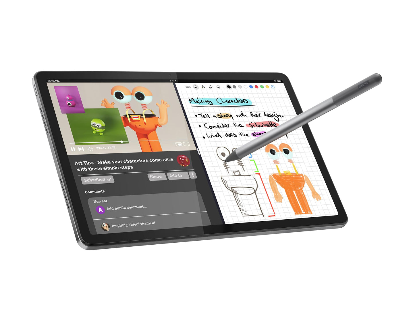 Lenovo Tab M11 Tablet | 11'' WUXGA Touch Display | MediaTek Helio G88 | 8GB RAM | 128GB SSD | Wi-Fi | Android 13 | grau | inkl Tab Pen