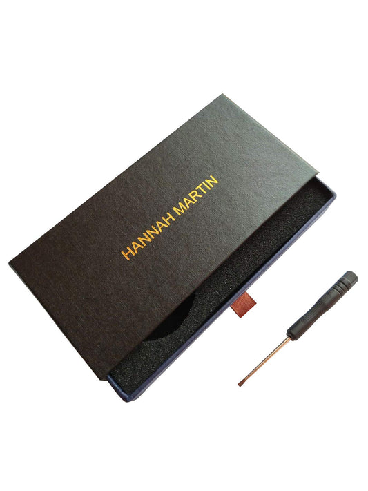 HANNAH MARTIN Damen Uhren Analog Quarz Edelstahl Wasserdicht Mesh Ultradünne (Weiß Oberfläche ,Silber Armband)