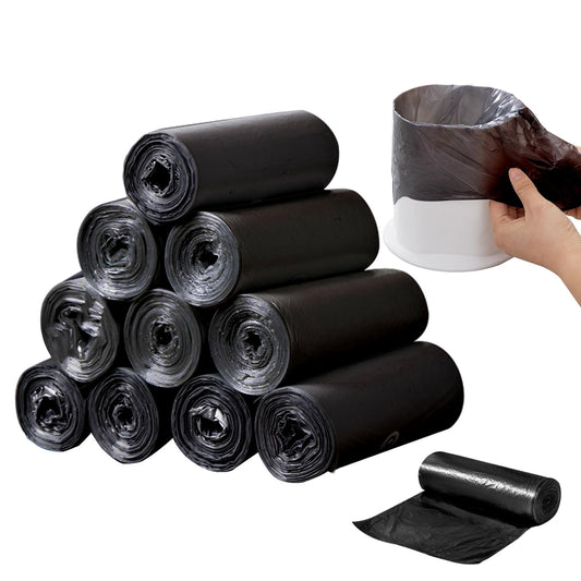 Sadocom 3L kleine Mülltasche, 300 Stück, 30 * 35 cm, Mülltonnen für Mini-Tisch Mülleimer, Badezimmer Büro Auto Mülltasche, Lebensmittel Mülltasche, Schwarz