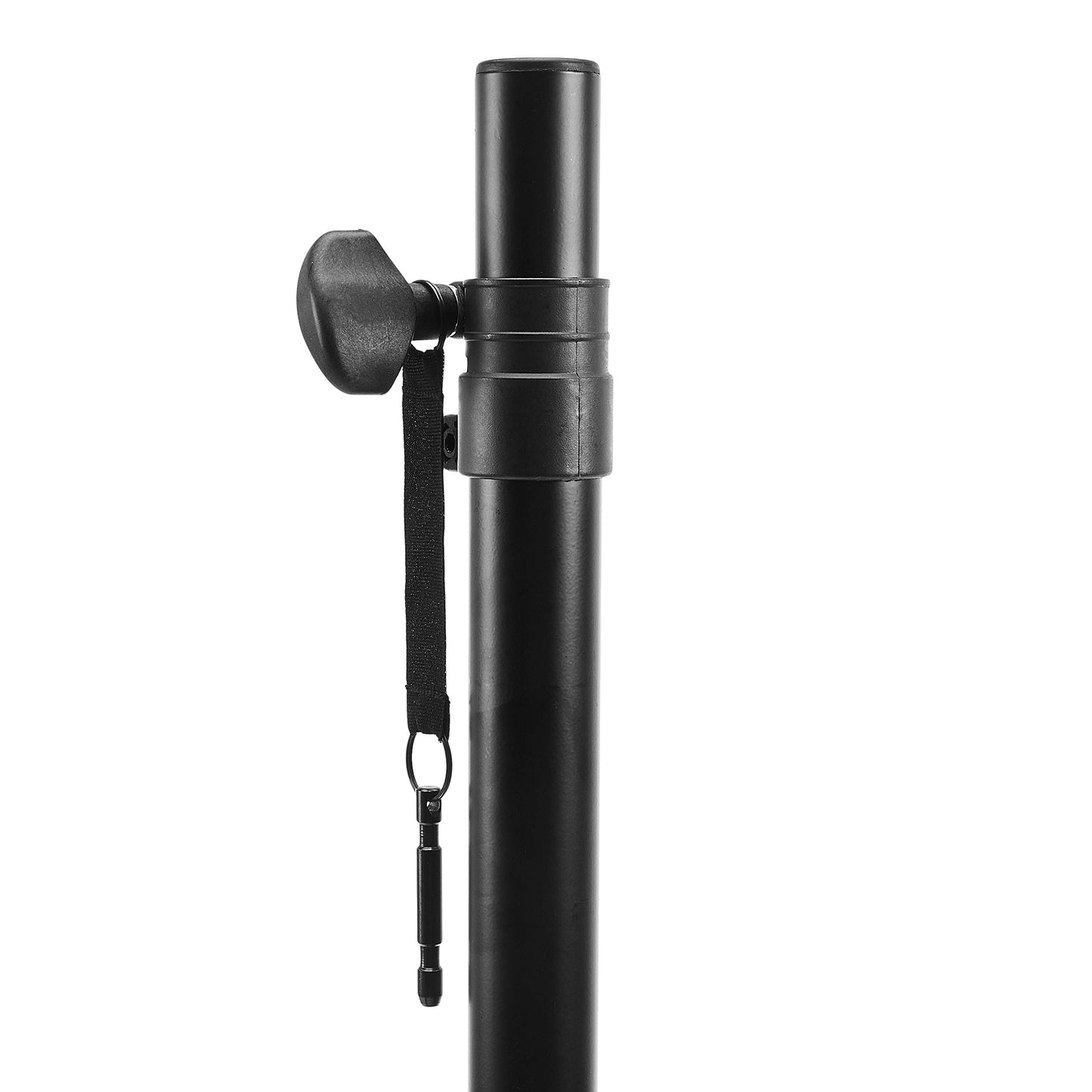 Amazon Basics - Verstellbarer Lautsprecherständer - 120 cm bis 200 cm Stahl, Schwarz