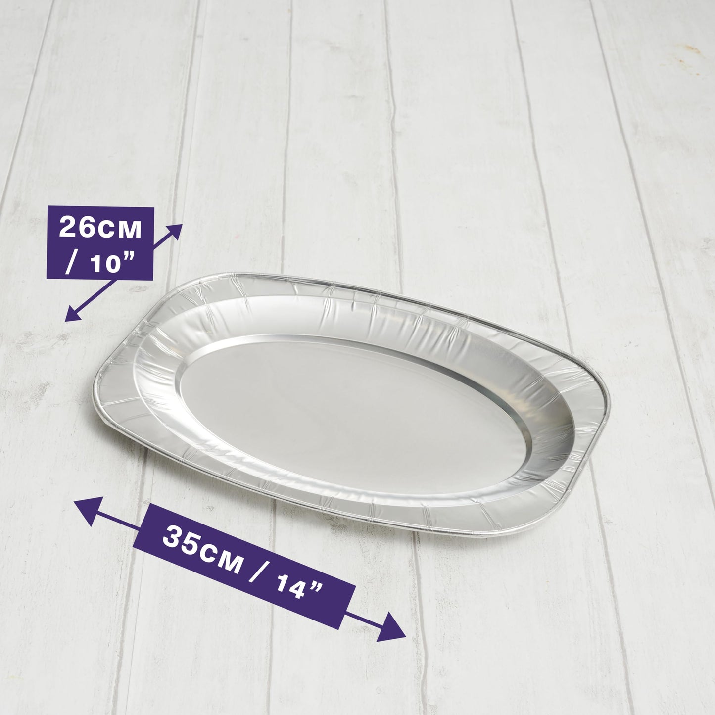 MATANA 20 Stück Alu Servierplatten, Partyplatten für Buffets, Kindergeburtstage, Hochzeiten, Catering, Grills & mehr, 35x23cm - Stabil & Praktisch