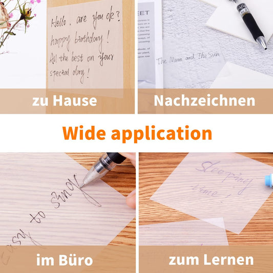 ZITFRI Haftnotizen Klebezettel transparent 400 Zettel 75x75mm, Haftnotiz Notizzettel durchsichtig Sticky Notes Haftnotizen Notes wasserfest Selbstklebend Klebezettel Papier für Schule Büro Zuhause