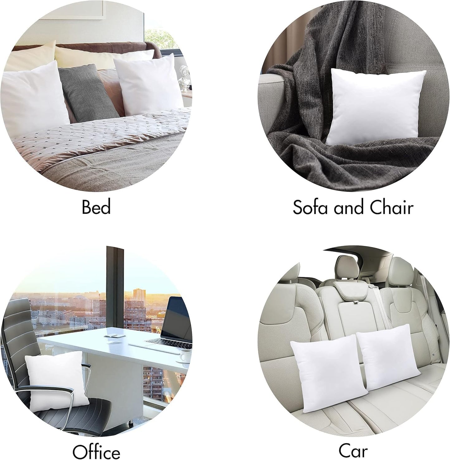 Utopia Bedding 2er Set Kissenfüllung 45 x 45 cm, Innenkissen Füllkissen Kopfkissen Sofakissen (Weiß)