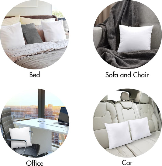Utopia Bedding 2er Set Kissenfüllung 45 x 45 cm, Innenkissen Füllkissen Kopfkissen Sofakissen (Weiß)