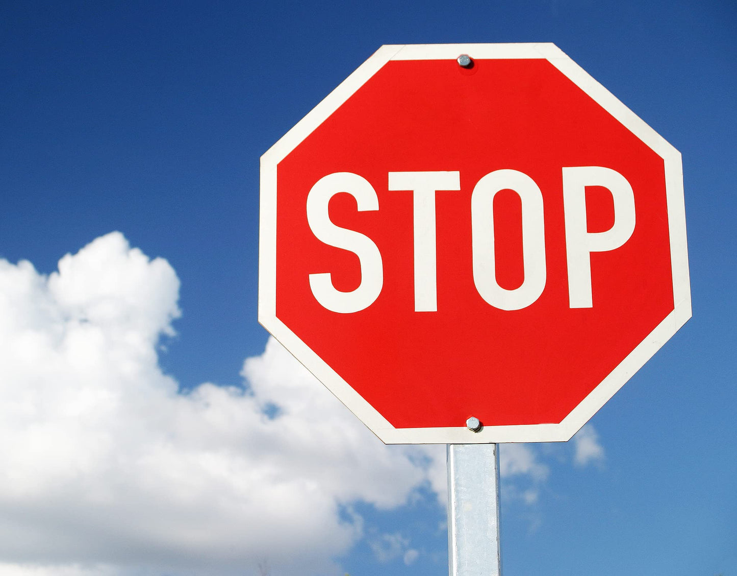 pubblimania STOP Schild aus Aluminium Metall Achteck 3 mm für den Außenbereich cm 30 x 30 (Stop)