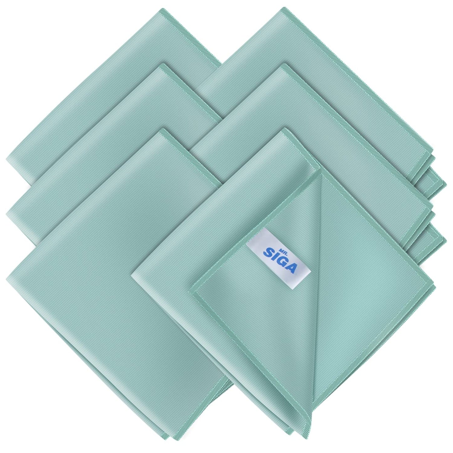MR.SIGA Ultrafein Mikrofaser Reinigungstücher Putztücher Fensterputztuch Fenster Tücher Mikrofasertücher Geschirrtücher für Scheiben & Spiegel, 6 Stück, 35x40cm (13.7" x 15.7")
