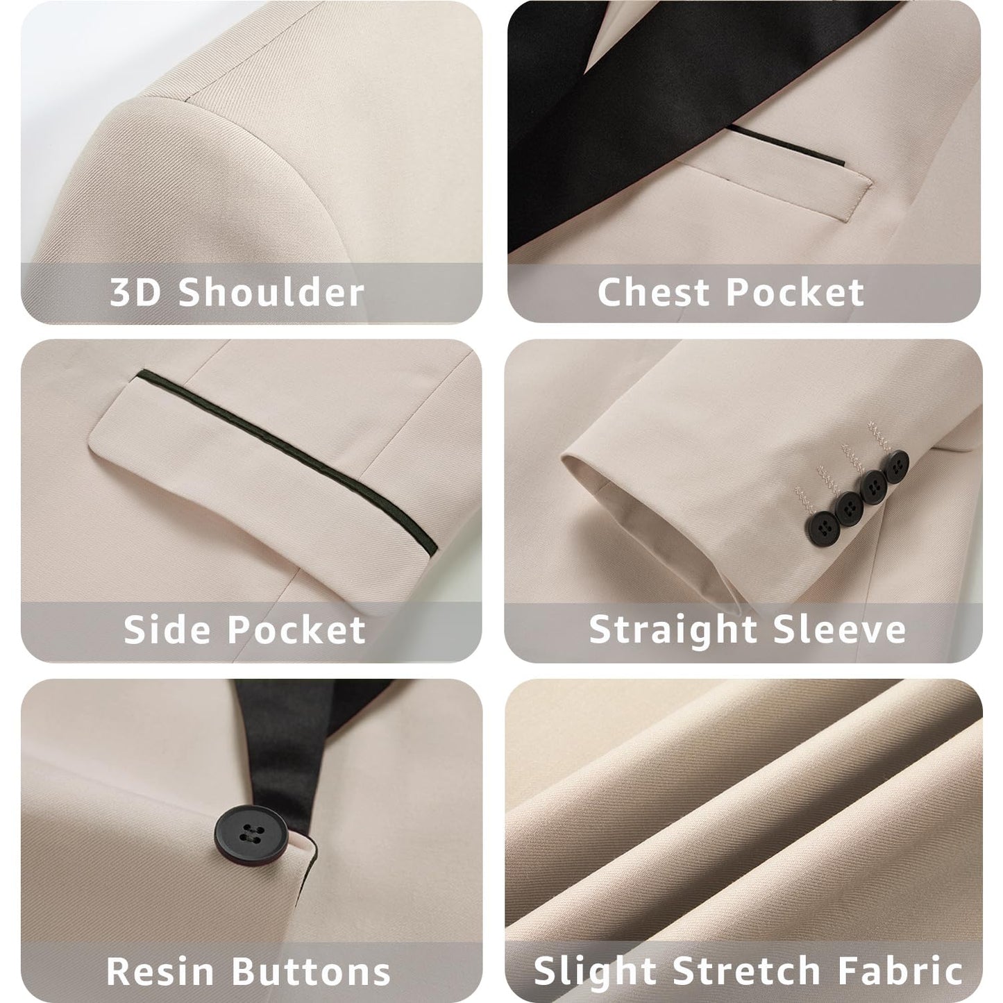 YND Herren-Blazer mit einem Knopf, lässig, schmale Passform, Schalrevers, leichte Jacke, Abendessen, Abschlussball, Party, Smoking, Weiss/opulenter Garten, XX-Large