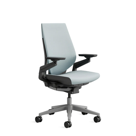 Steelcase Gesture Ergonomischer Bürostuhl mit 360° Armlehnen und 3D-Live Back Lumbalstütze Sturmhorizont