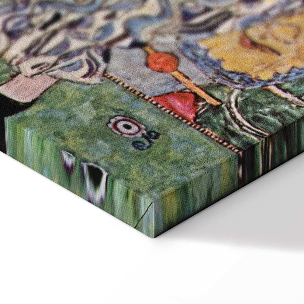 murando - Wandbilder Set 3 tlg Wanddeko Collage 3er 135x90 cm (je 45x90 cm) – Leinwandbild Wohnzimmer Schlafzimmer - Klimt Warme Malerei Zusammensetzung Gelb Gustav l-G-10411-b-a