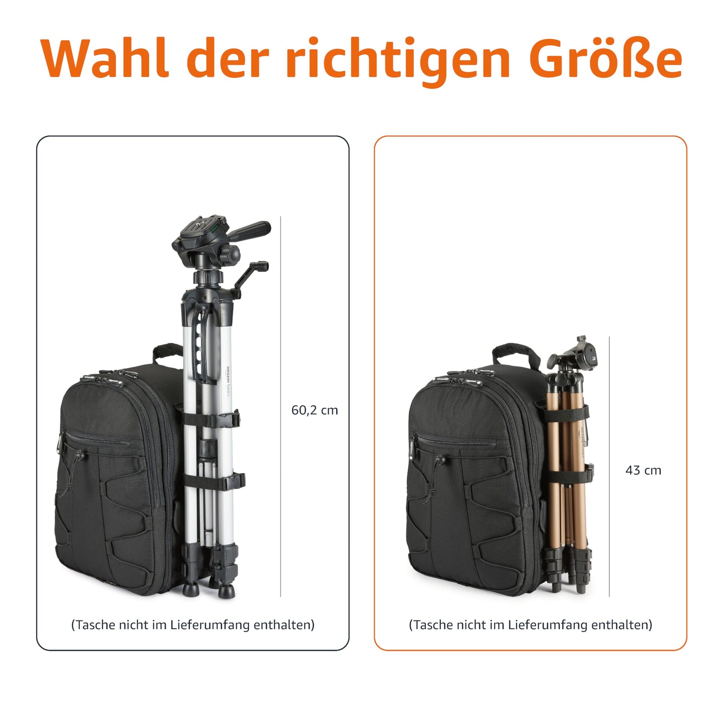 Amazon Basics - Leichtes Stativ mit Tasche,127 cm, Black/Brown