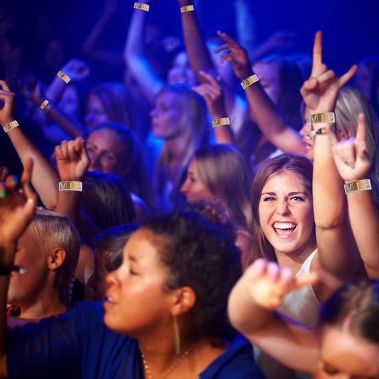 300 Stk VIP Einlassbänder, Einlassbänder mit VIP, Wasserdichte Eintrittsarmbänder für Veranstaltungen, Papier Eintrittsarmbänder VIP für Partys Vergnügungsparks Konzerte Geburtstag Hochzeit