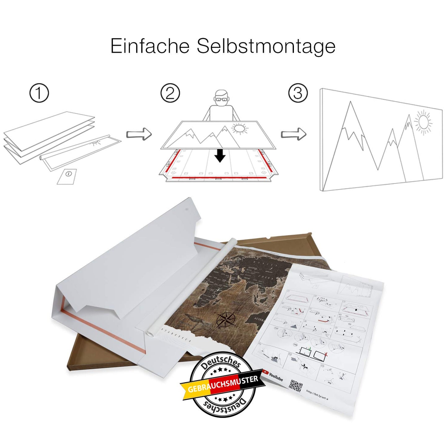 murando Wandbild Mega XXXL Fensterblick Einteiliger XXL-Format Kunstdruck zur Selbstmontage Leinwandbilder moderne Bilder DIY Wanddekoration Wohnung Deko Wald Nebel c-C-0378-ak-e