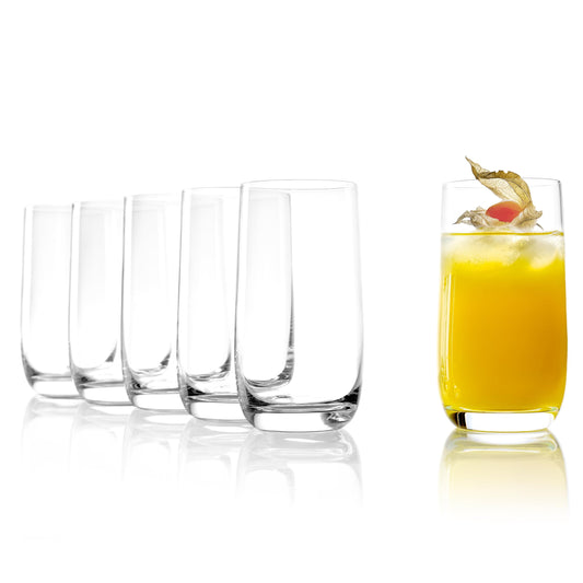 Stölzle Lausitz Saftgläser Weinland 6er-Set 315 ml – Hochwertige Allroundgläser für Saft, Wasser & Cocktails – Schlichte Wassergläser aus Kristallglas – Spülmaschinen- & Stoßfest, made in Germany