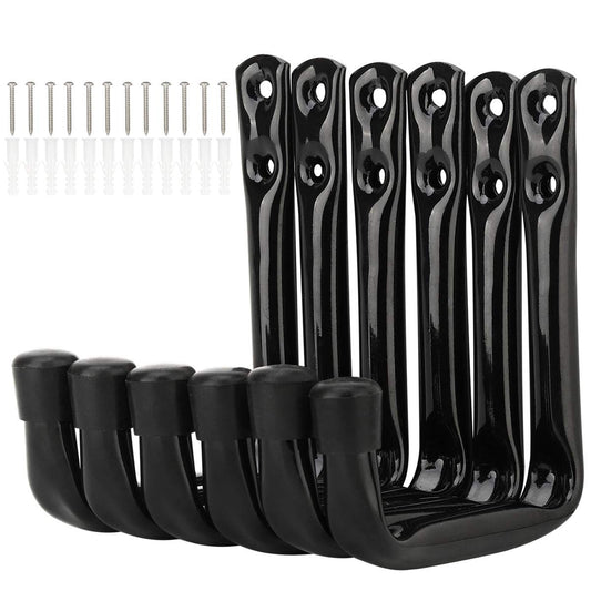 pipabiba J-Haken 6er Set aus Stahl für Wandmontage