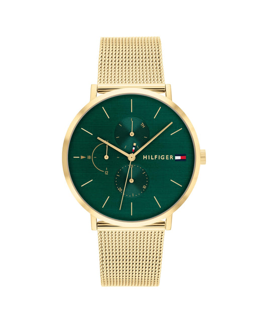 Tommy Hilfiger Damen Multifunktions-Quarz-Uhr - 3 Hilfszifferblätter, Wasserdicht bis 3ATM mit Leder- oder Edelstahlarmband in Glieder- oder Mesh-Design