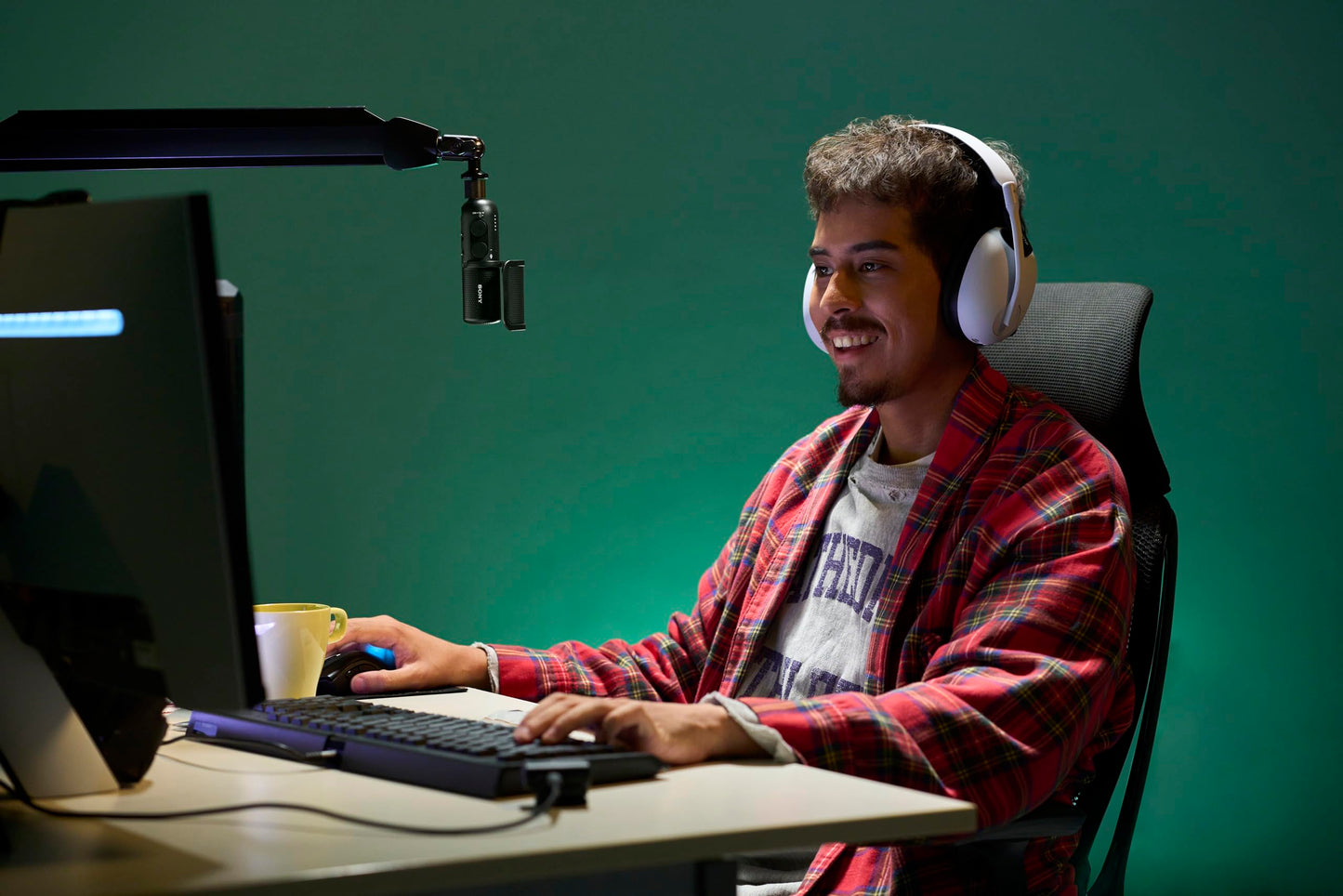 Sony ECM-S1, Streaming Mikrofon, Rauschunterdrückung, Echtzeit-Streaming, Kompakt & Vielseitig, Perfekt für Podcasts, Interviews, Gaming, Vlogs