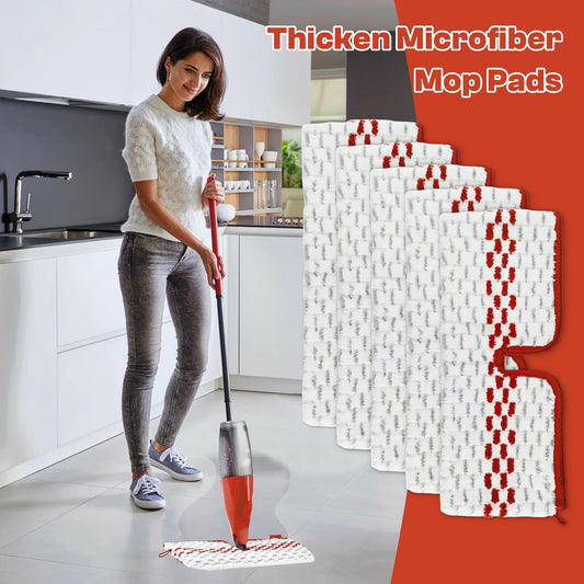 5 Stück für Vileda 1-2 Spraymax Sprühwischer Ersatzbezug Set, Wiederverwendbar für Vileda Wischmopp mit Sprühfunktion, Waschbarer Wischbezug Mop Microfaser Reinigung Pads, für alle Hartböden