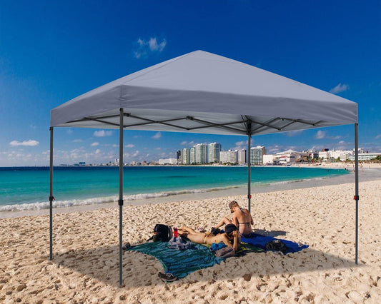 ABCCANOPY 3x3M Pavillon wasserdicht Pop-Up Gartenpavillon Festival Sonnenschutz,Central Lock-Serie,Grau