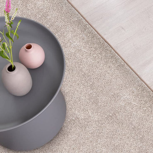 KARAT Teppich Läufer für Küche, Flur & Wohnraum - Teppichläufer auf Maß - Meterware - Flurteppich - Küchenläufer - Wohnzimmer Teppich (80 x 200 cm, Lyon - Beige)