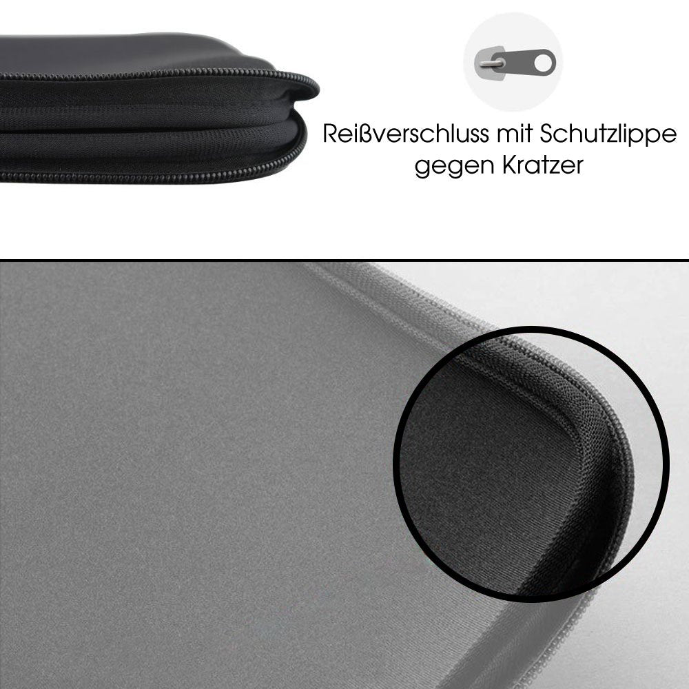 Sidorenko Laptop Tasche für 14-14,2 Zoll - Universal Notebooktasche Schutzhülle - Laptoptasche aus Neopren, PC Computer Hülle Sleeve Case Etui, Rosa/Schwarz
