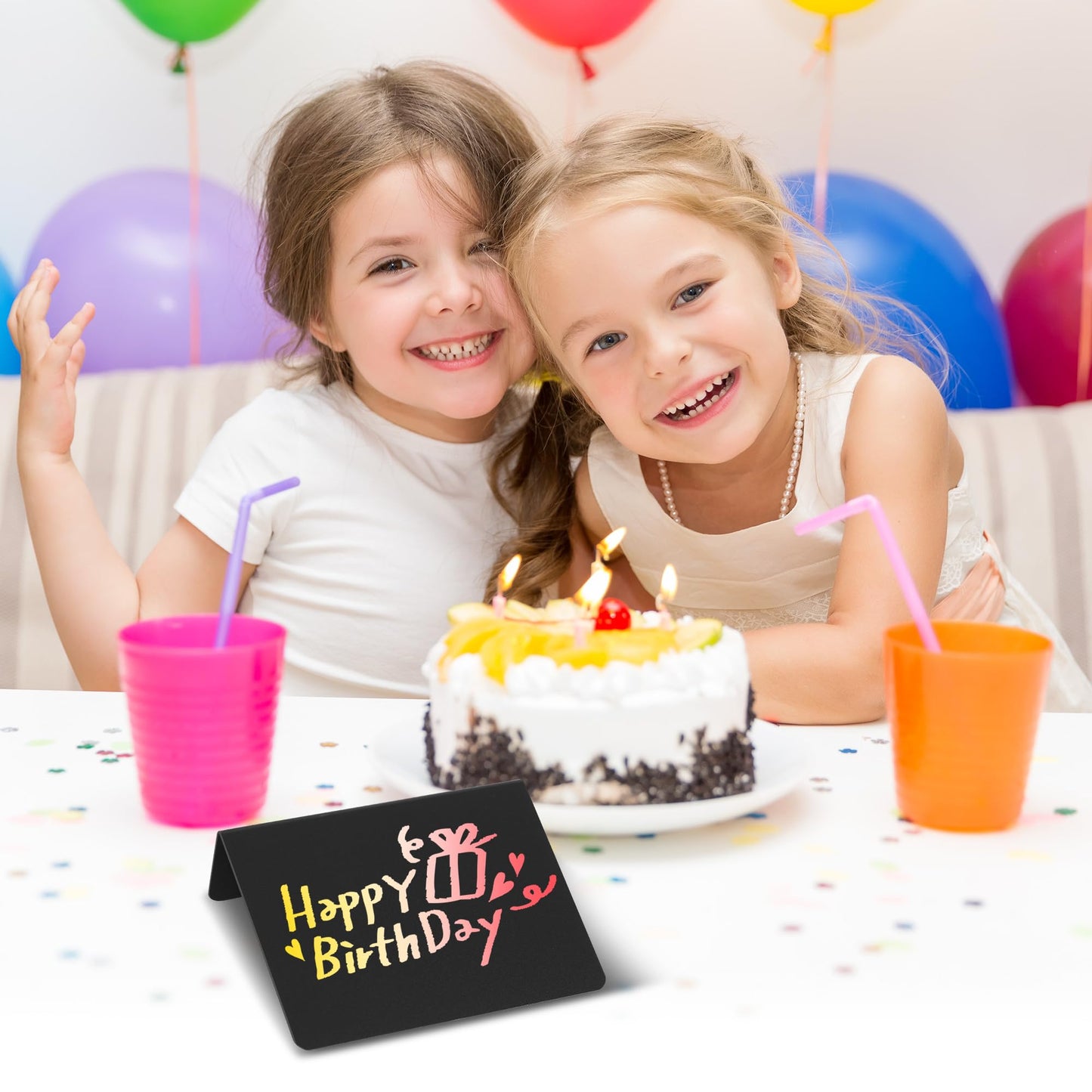 20 Kreidetafel Klein Set, Kleine Tafeln Zum Beschriften, 100x75 mmL-form Preisschilder Aufsteller, mit 2 Stiften und 1 Reinigungstuch, geeignet für Buffets, Hochzeiten, Partys, Tischkarten in Café