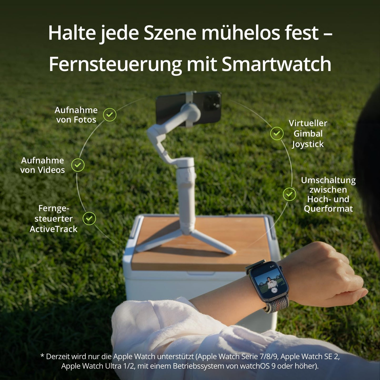 DJI Osmo Mobile 6 Gimbal-Stabilisator für iPhone Android, 3-Achsen-Handy-Gimbal, integrierter Verlängerungsstab, Objektverfolgung, tragbar und faltbar, Vlogging-Stabilisator, YouTube TikTok