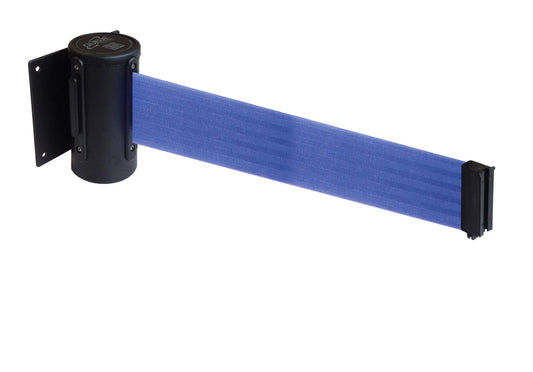 Flexibarrier Wandhalterung inkl. Absperrband (Economy) - 2.3m/4.5m (2.3m, Schwarz/Blau)