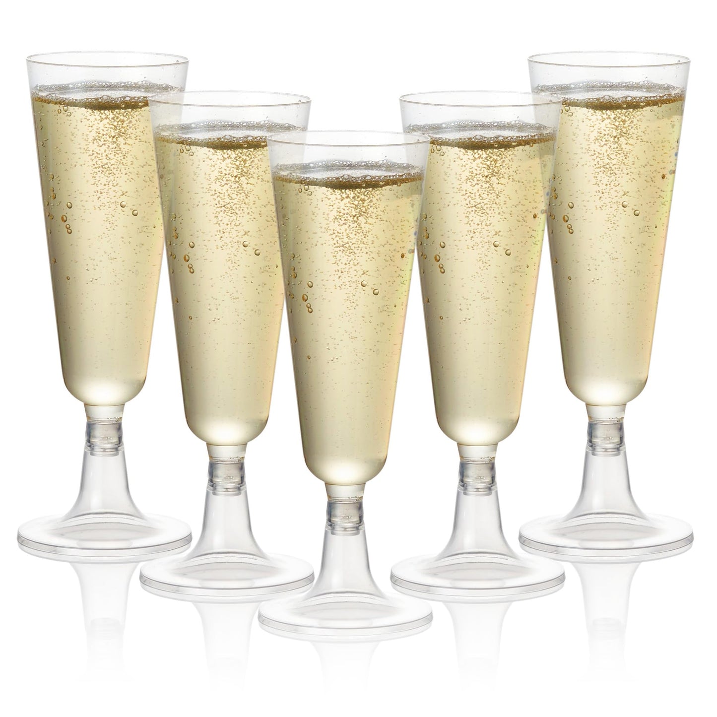 MATANA 96 Premium Elegante Sektgläser Plastik, 150ml - Stabil & Mehrweg - Sektgläser Kunststoff, Cocktailgläser, Champagner Gläser Plastik, Sektflöten, Weingläser für Hochzeiten, Partys