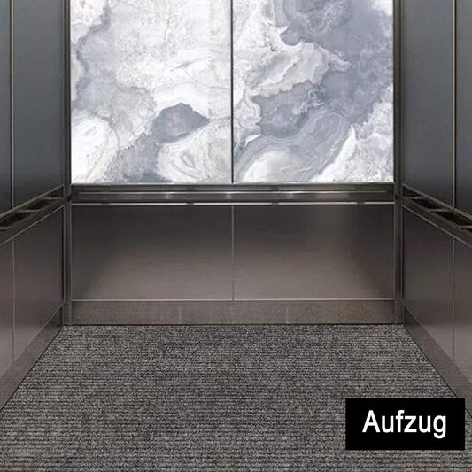 uyoyous 90x300cm Teppich Läufer Flur Fußmatte Schmutzläufer mit Rutschfester Rücken Schmutzfangmatte Teppichläufer für Räumen, Korridoren, Eingangsbereichen - (Grau, Rechteck)