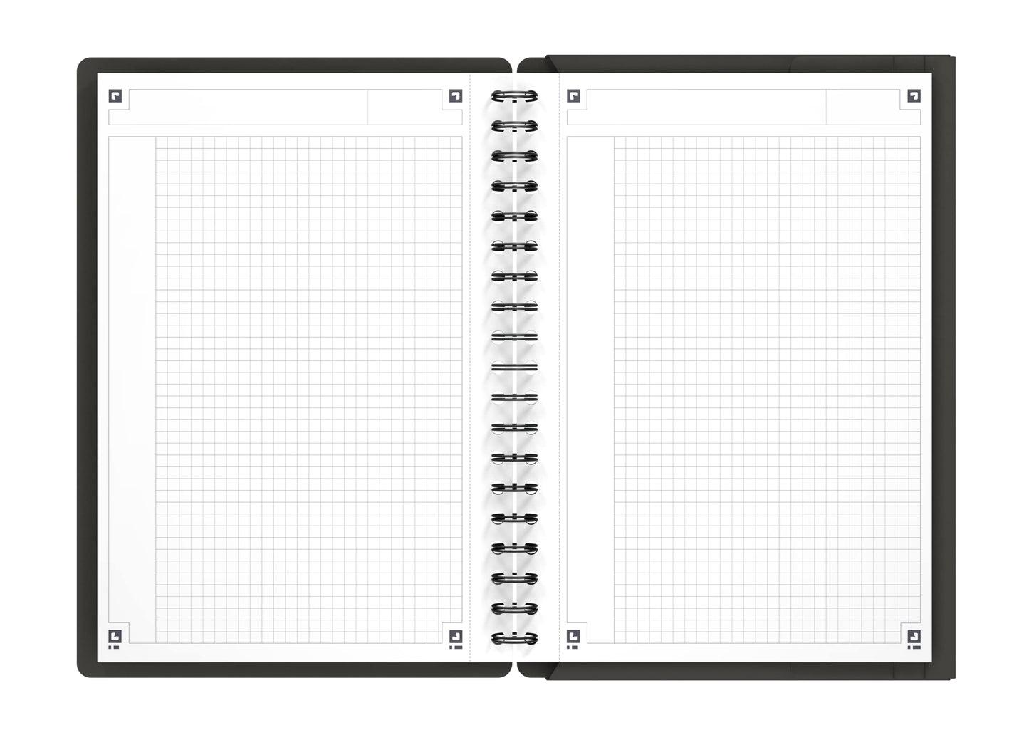 Oxford Meetingbook International B5, kariert, 160 Seiten, mit Gummizugmappe und 3 Einschlagklappen