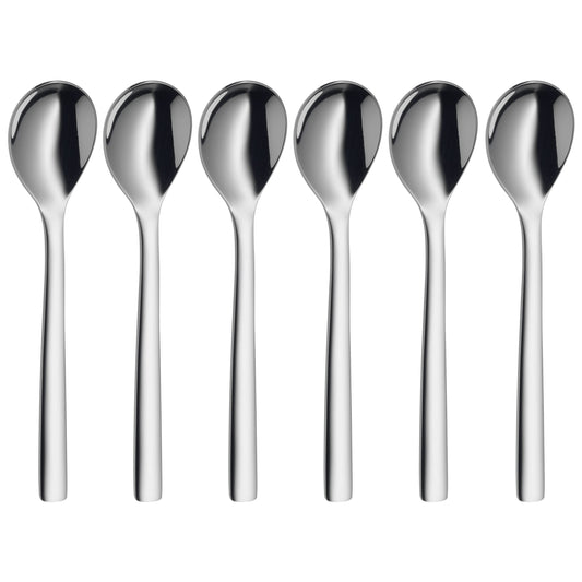 WMF Nuova Eierlöffel Set 6-teilig, Cromargan Edelstahl poliert spülmaschinengeeignet, L 12 cm