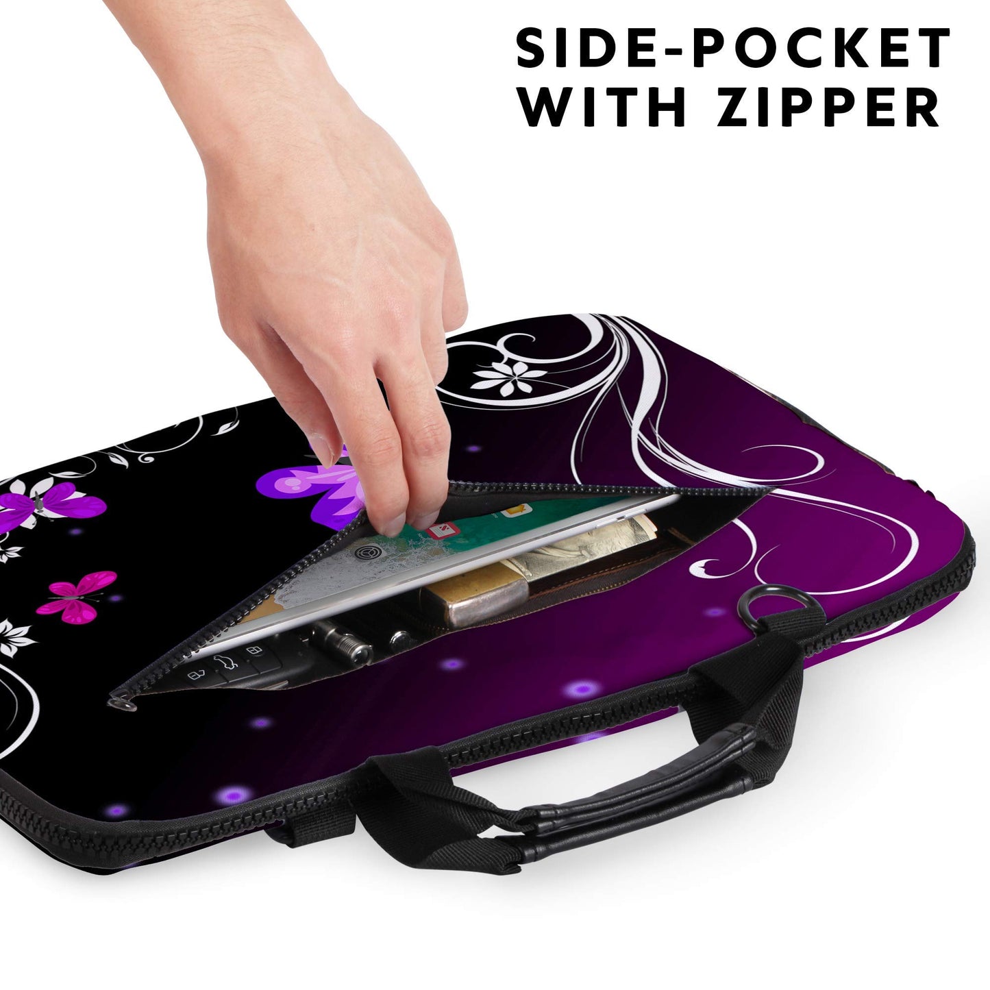 Sidorenko Laptoptasche 15-15.6 Zoll - Notebook-Tasche mit Außentasche für Zubehör - Laptop Hülle für Damen, Herren und Kinder - Laptop Tasche Schmutz- und Wasserabweisend - Laptop Bag