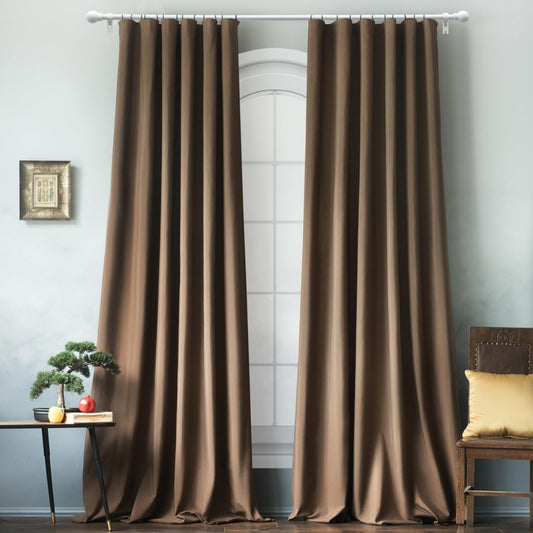 Gardinenstange 70-120cm,Gardinenstange Weiß 16mm, Gardinenstange Ausziehbar Vorhangstange mit Halterungen,Stabile Gardinenstangenset für Schlafzimmer, Wohnzimmer,Küche
