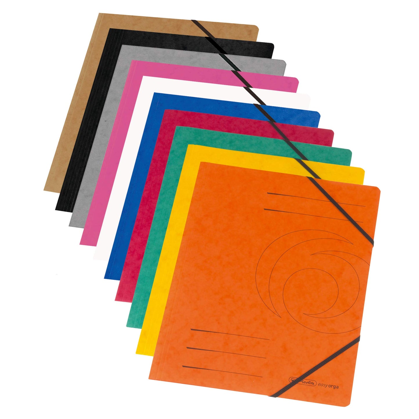 Herlitz Eckspanner, Mehrfarbig, für A4 geeignet, 10 Stück