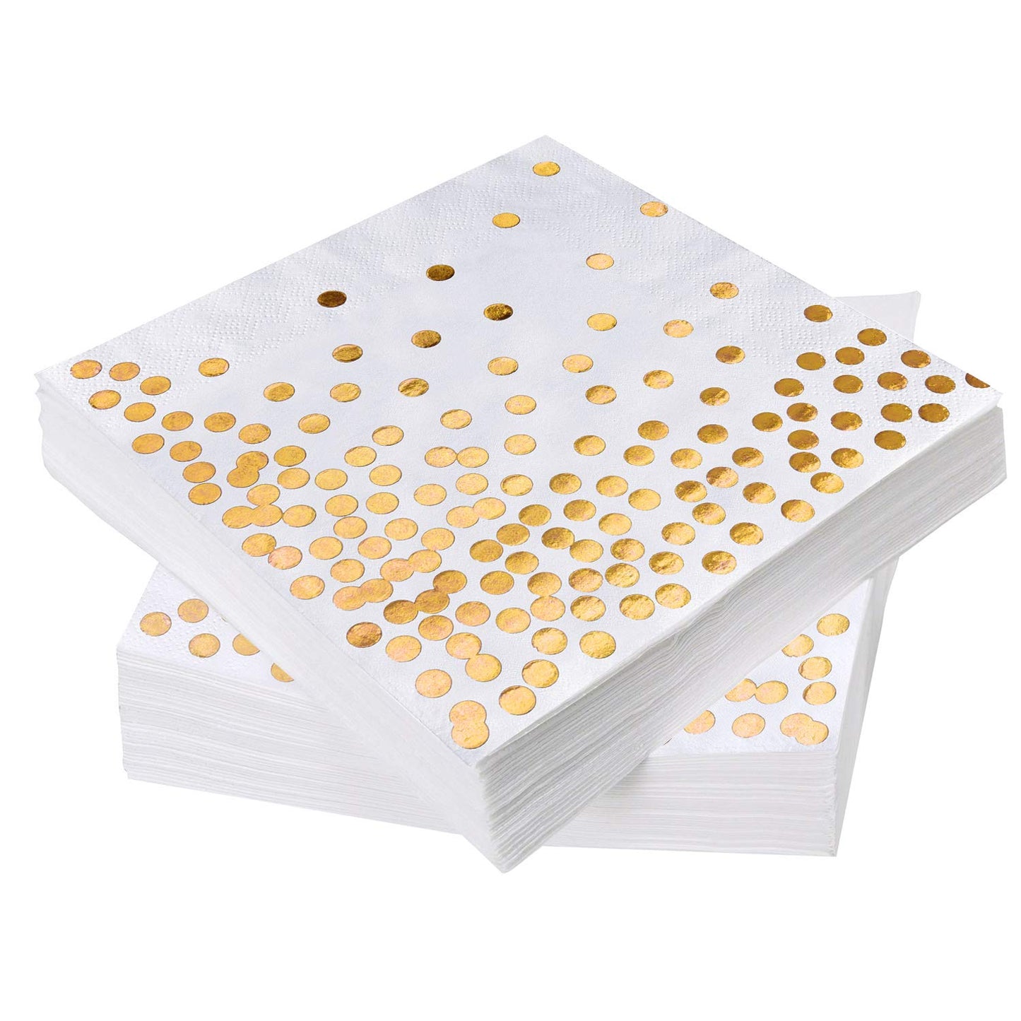 iZoeL 60 Servietten Partyservietten Gold Dots 33 x 33cm 3-lagig Geburtstag Foiled Papierservietten Paper Napkins für Party Hochzeit Weihnachten silvester