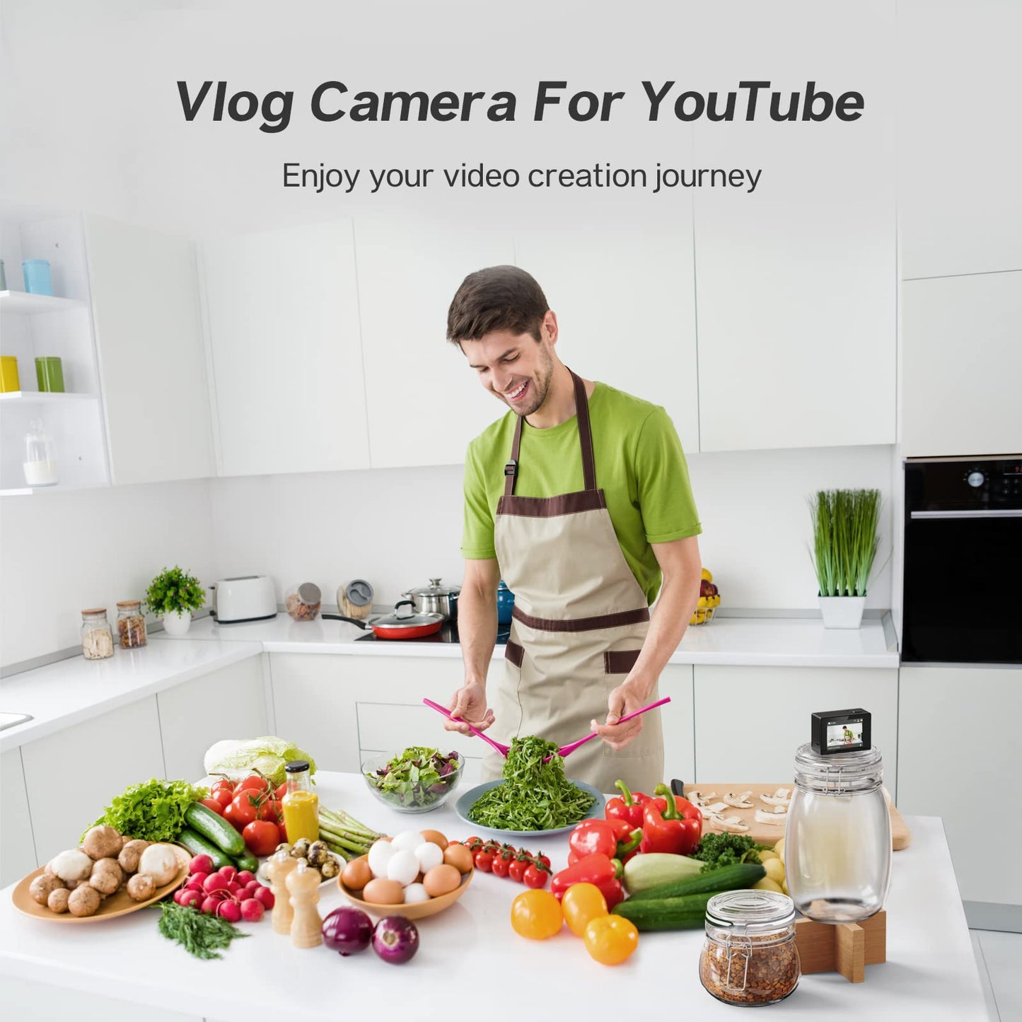 Surfola Action Cam 4K, Unterwasserkamera 40M Wasserdicht 20MP EIS Bildstabilisierun 170° Weitwinkel Helmkamera WiFi Actionkameras mit Externem Mikrofon 2 Akkus und Zubehör Kit 2.4G Fernbedienung