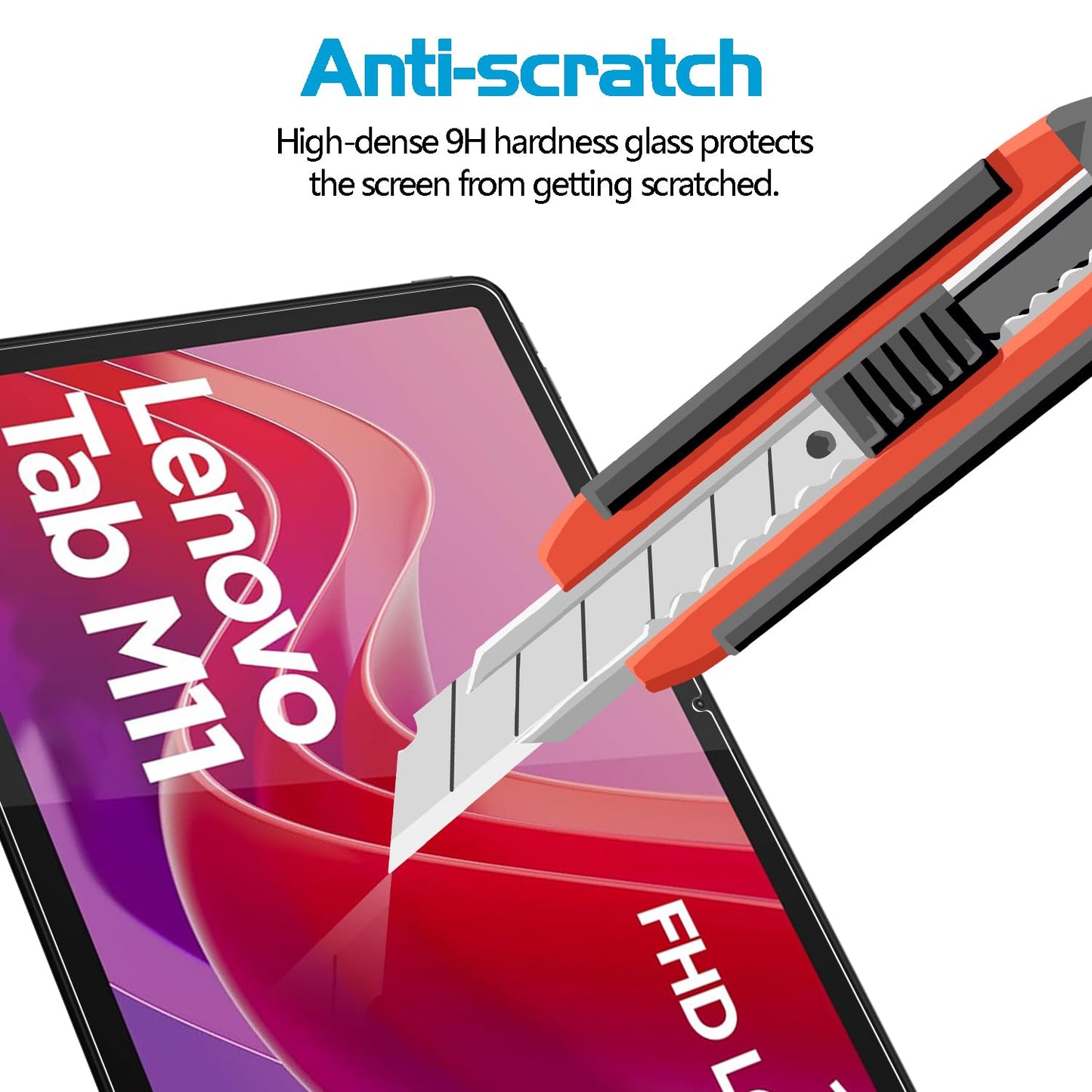 XunyLyee 2-Stück, Panzer Schutz Glas für Lenovo Tab M11 Schutzfolie