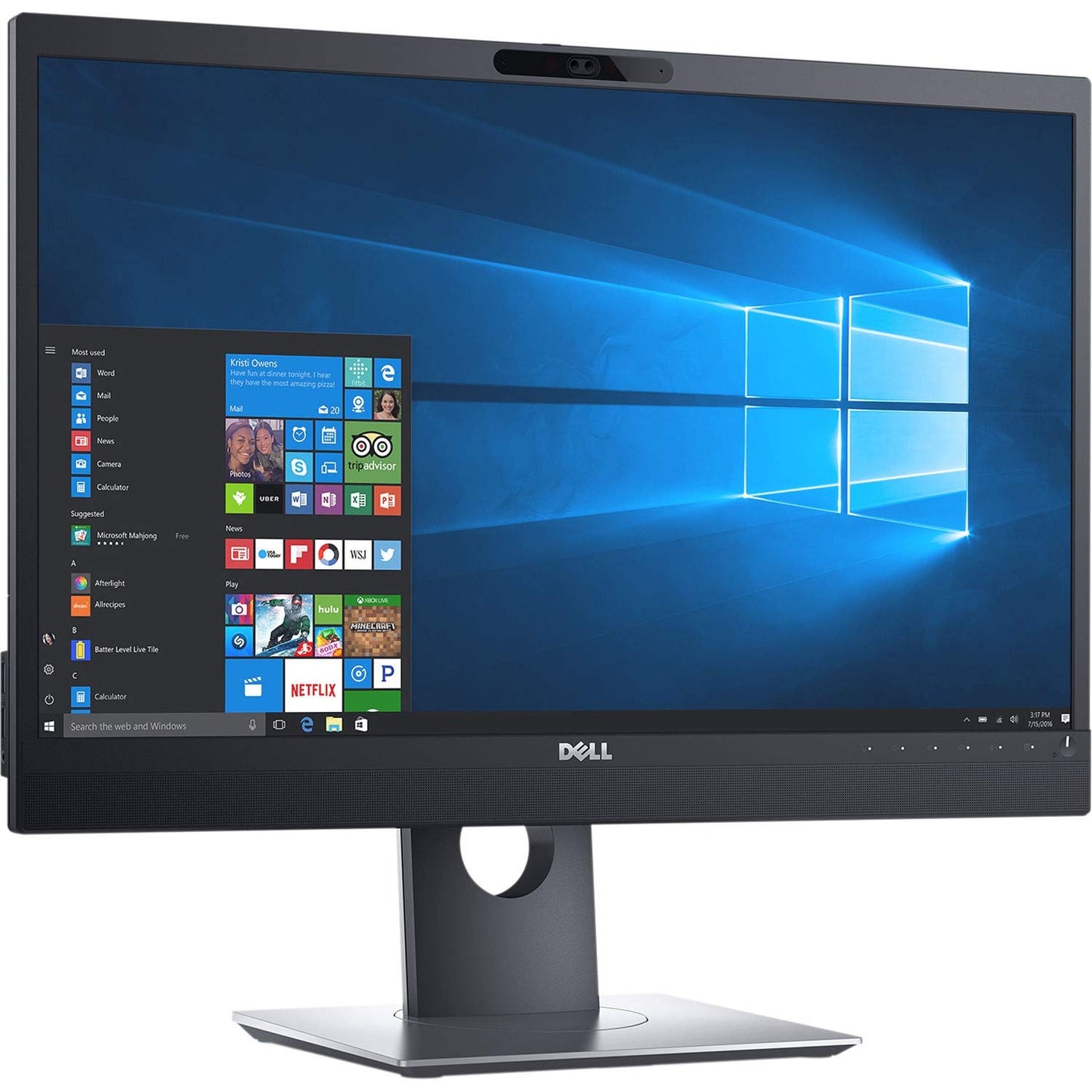 Dell 24IN Video Conferencing Monitor P2418HZ – 23,8 Zoll Full HD Display, Integrierte Webcam, Mikrofon und Lautsprecher, Ergonomisches Design