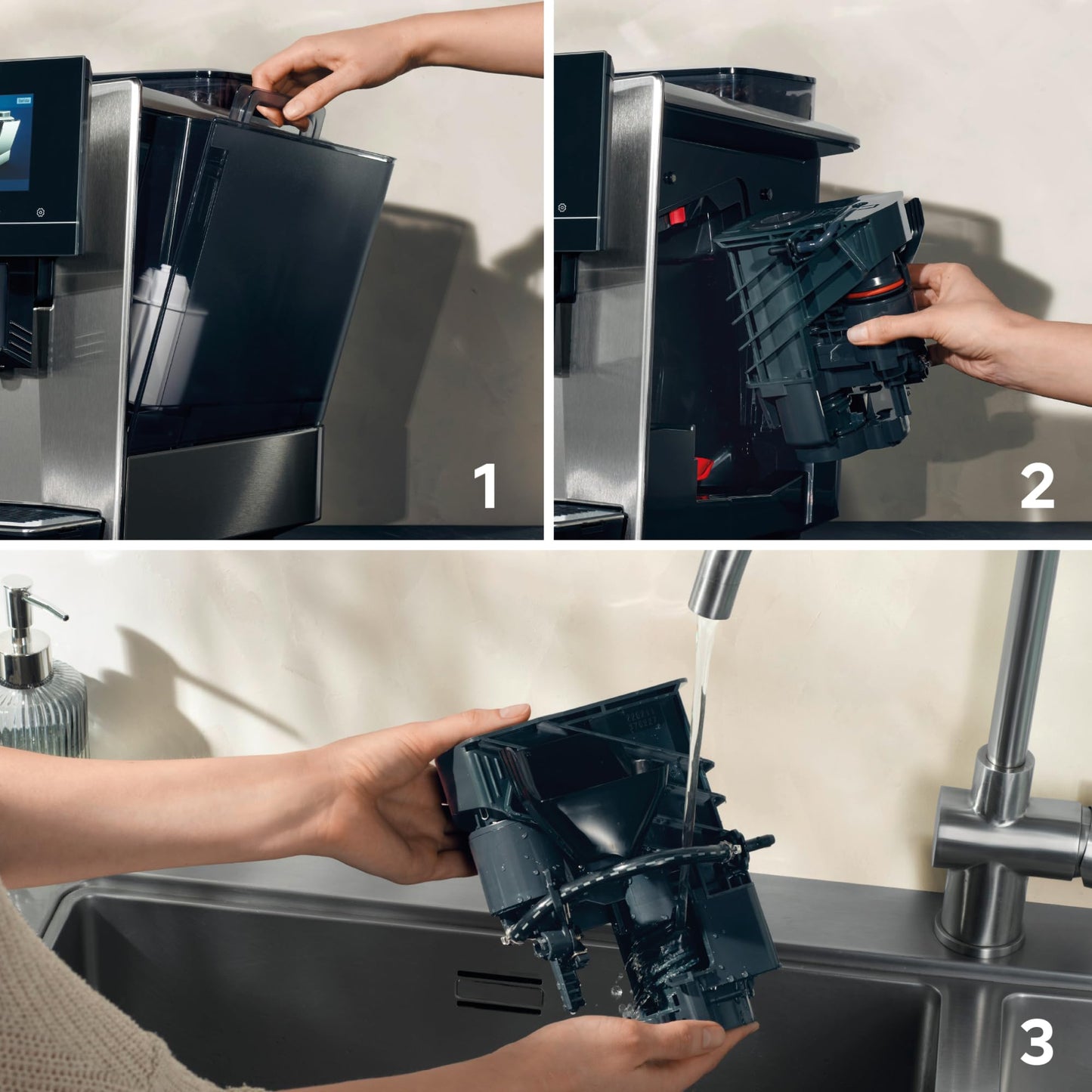 SIEMENS Kaffeevollautomat EQ900 plus TQ903DZ3, automat. Reinigung und Entkalkung, App-Steuerung, intuitives Full-Touch-Display, Barista-Modus, Geräuschreduzierung, Premiummahlwerk, 1500 W, edelstahl
