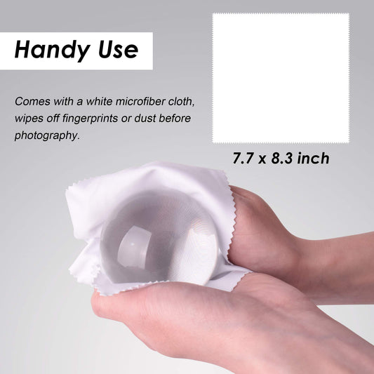 EMART K9-Kristallkugel mit Mikrofaser-Tuch, 60 mm/80 mm/100 mm, 3 Stück